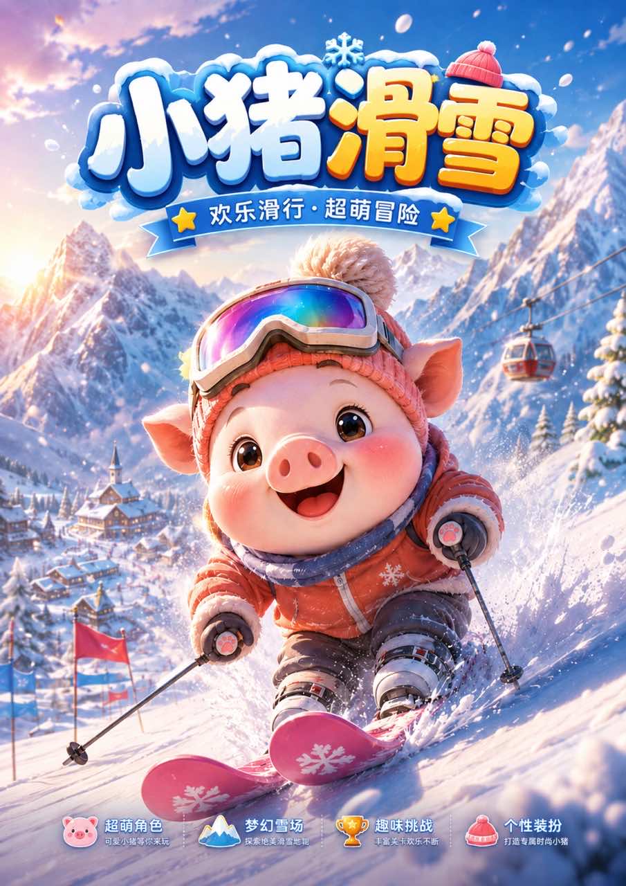 Piggy Skiing